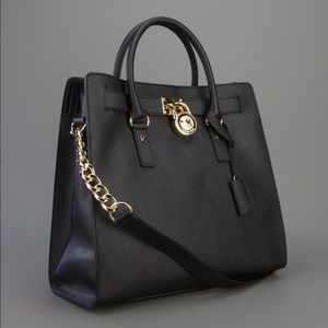 Black Micheal Kors Hamilton Tote